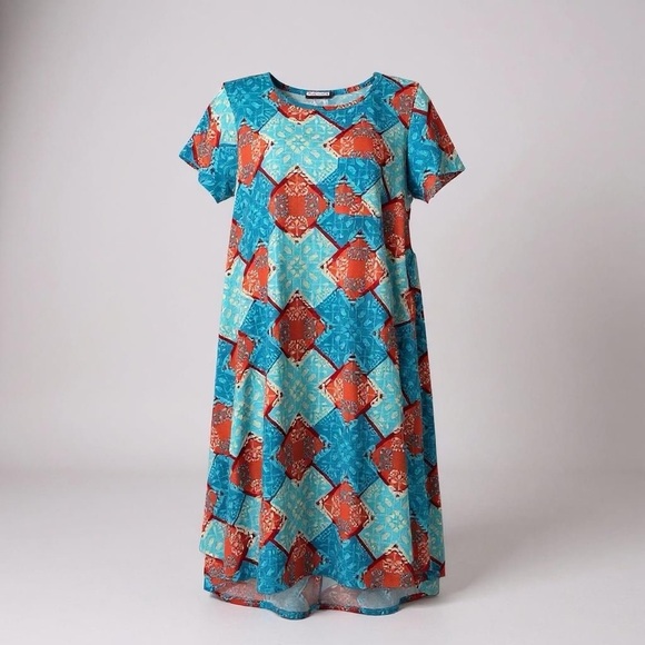 LuLaRoe Dresses & Skirts - Women's LuLaRoe Dress, XS, Teal & Coral